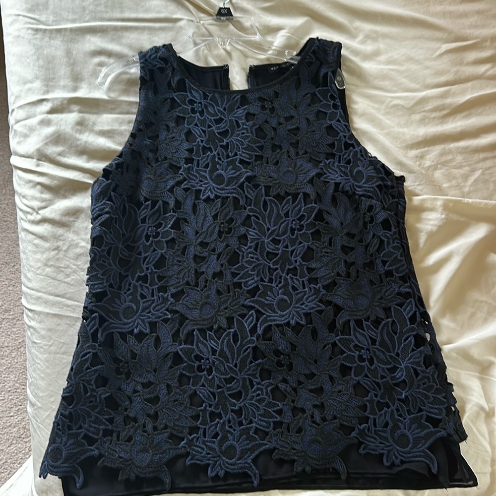 WHBM lace top blue